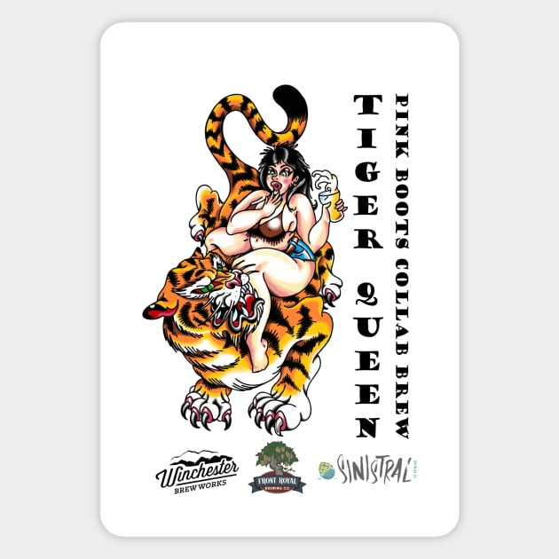 Tiger Queen Collaboration Brew Sticker by Winchester Brew Works